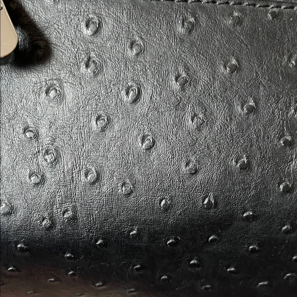 GUESS Black Textured Satchel with Front Zip Pocket - Picture 4 of 14
